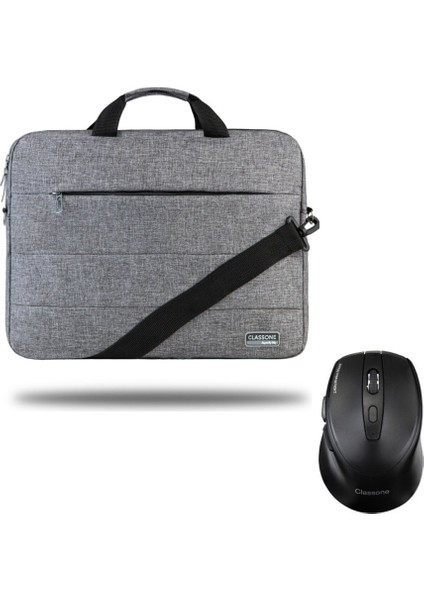 TL20004 15.6" Laptop Notebook Çantası Açık Gri+Kablosuz Mouse