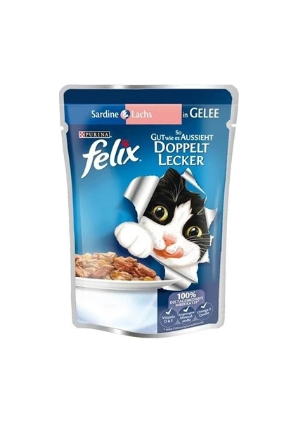 Purina Felix Çifte Lezzet Somon -Sardalyalı Kedi Konservesi 100 gr