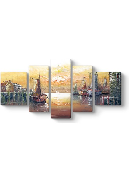 Eski Iskele 5 Parçalı Tablo