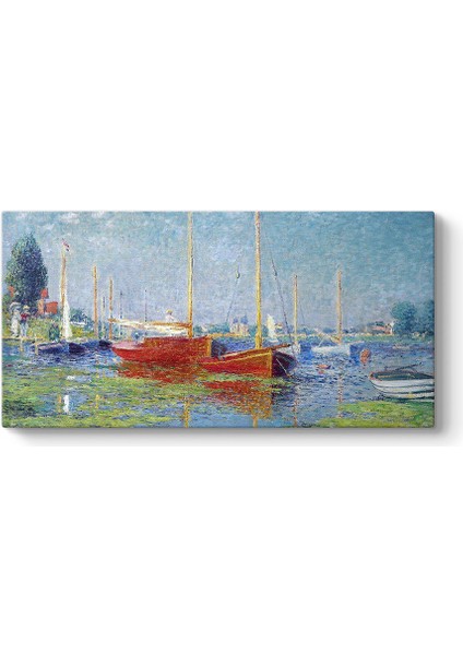 Claude Monet - Red Boats At Argenteuil Tablosu