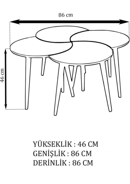 Dest Mobilya Yonca Orta Sehpa