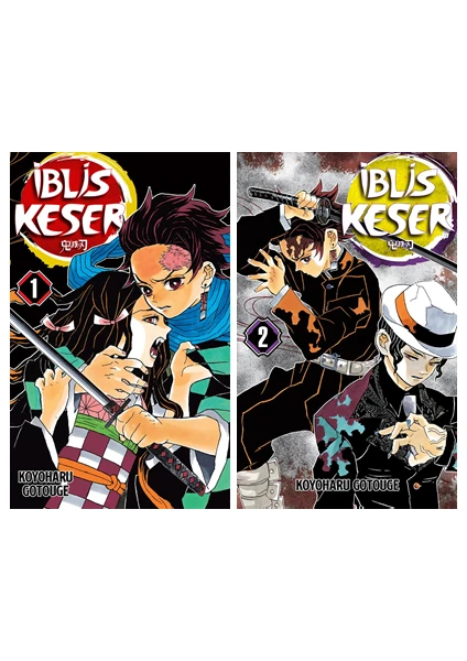 İblis Keser 2 Kitap Manga Seti - Koyoharu Gotouge