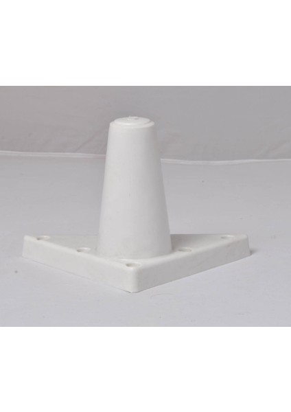 Sena Plastik Ayak Baza Ayağı Koltuk - Kanepe Ayağı Puf-Tv Ünitesi Ayağı 6'lı 12 cm Beyaz Renk