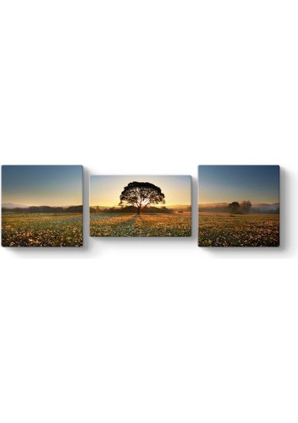 Kır Çiçekleri Ağaç Tablosu