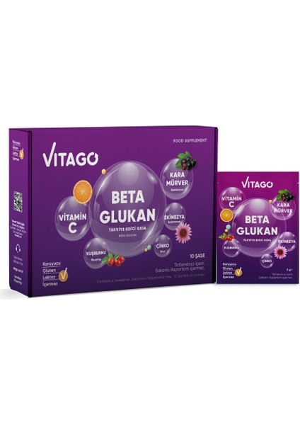 Beta Glukan, Vitamin C, Karamürver İçeren Effervesan Toz Takviye Edici Gıda