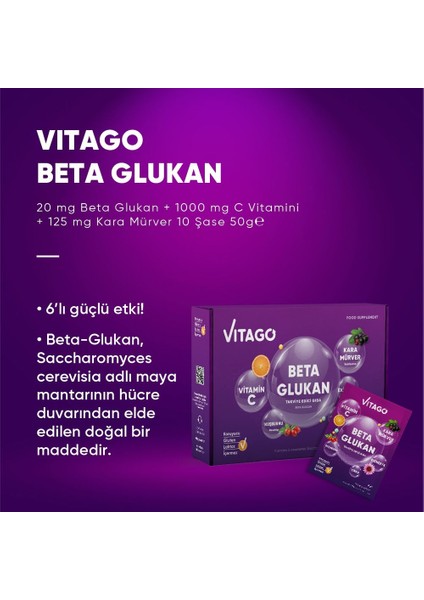 Beta Glukan, Vitamin C, Karamürver İçeren Effervesan Toz Takviye Edici Gıda