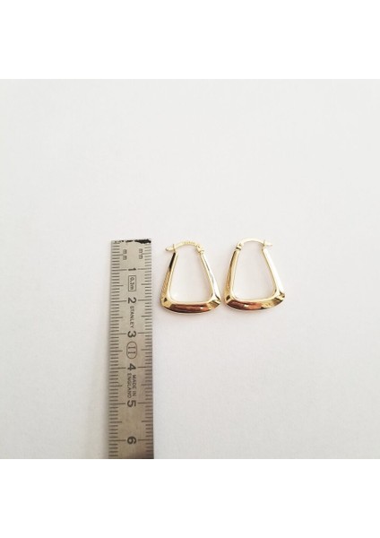 Altın Küpe 14K 585 Parlak Çanta Tasarım 2.3cm Zarif Küpe fırsatları
