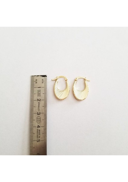 Damla Model Altın Küpe 14 Ayar Iki Taraflı Kullanım 2.0 cm fırsatları