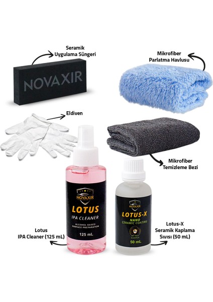 Lotus-X 9h Nano Seramik Kaplama Seti 50 ml