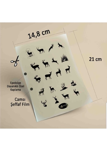 Epoksi Resin Reçine Deniz Kızı Figürü Şeffaf Yapışkanlı Sticker fiyatları