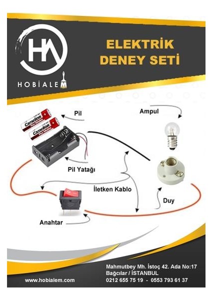 Basit Elektrik Devresi Deney Seti Eğitici Elektrik Devresi Iş Eğitimi Seti