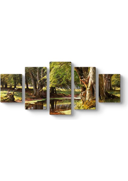 Peder Mork Monsted - Sunset Over Water Tablosu