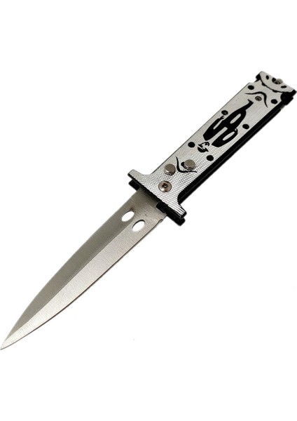 Charlie Chaplin Motifli 21CM Uzunlukta Çakı Kilitlenebilir Emniyetli Kemer Aparatlı Cep Çakısı