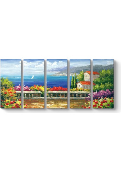 Deniz ve Çiçekler Tablosu