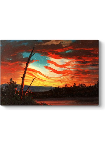 Frederic Edwin Church - Our Banner In The Sky Tablosu