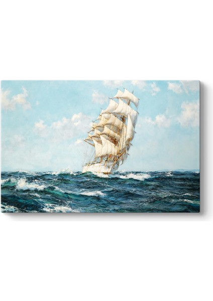 Montague Dawson - Clippership In The High Seas Tablosu