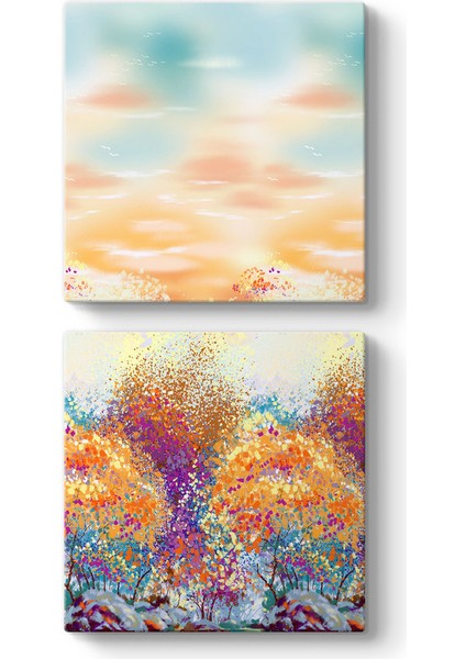 Renkli Ağaçlar Tablo