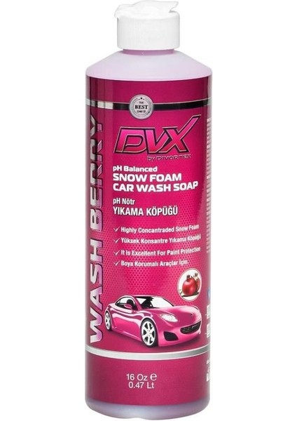 Dvx Wash Berry Ph Nötr Oto Şampuanı 16 Oz 473 Ml.