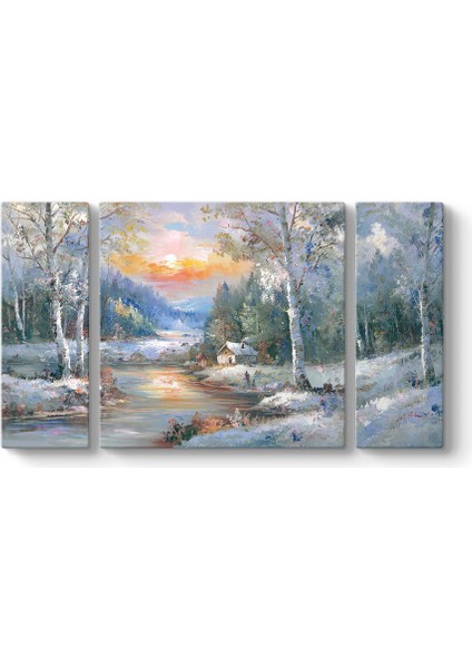 Kış Orman Manzarası Tablosu