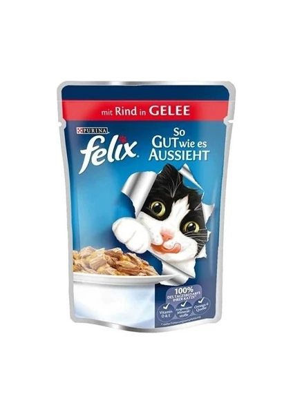 Purina Felix Sığır Etli Kedi Yaş Maması 100 gr