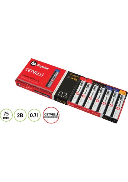 Cetvelli Kalem Ucu 0.7 mm 24'lü modelleri
