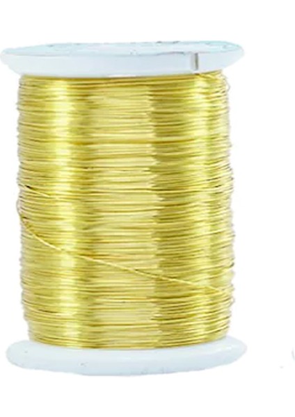 Bakır Tel Vernikli Paslanmaz Tel 0.30 Mikron 50 Metre Açık Sarı Renk