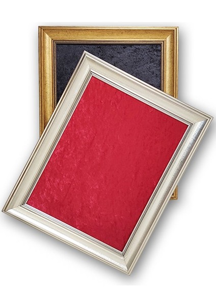 Çerçeveli Filografi Tahtası 2 Adet 35 x 45 cm Kırmızı&siyah Kumaş