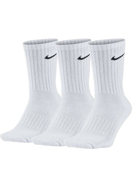 Unisex Beyaz Spor - Tenis Çorap Seti - 3'lü