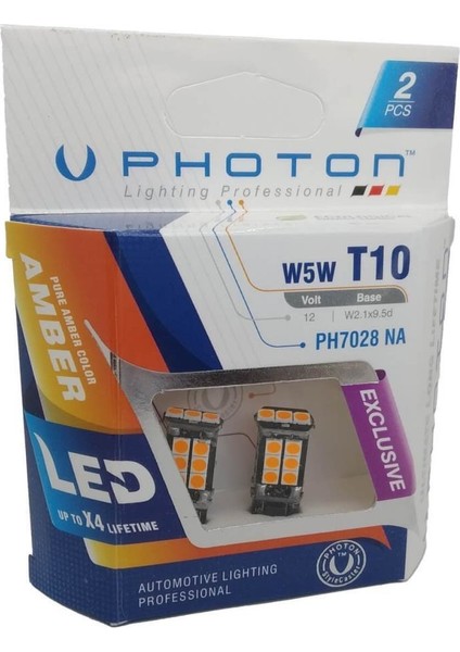 T10 Turuncu W5W 15SMD 12 V Exclusive Park Led PH7028 Na indirimleri