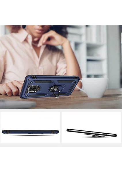 Redmi Note 9 Pro / Note 9s Kılıf Yüzüklü Standlı Military Ring Holder fiyatları