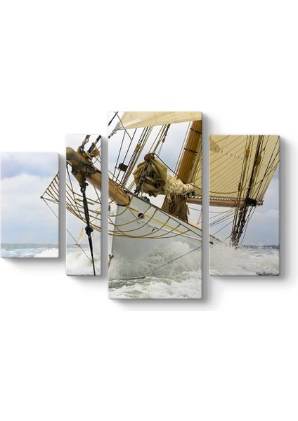 Dalgalı Denizde Yelkenli Tablosu