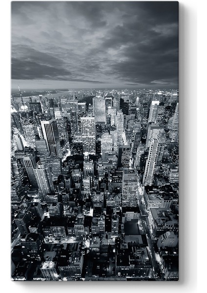 Siyah Beyaz New York Skyline Tablosu