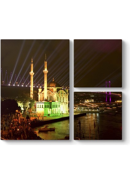 Ortaköy Camii Gece Tablo