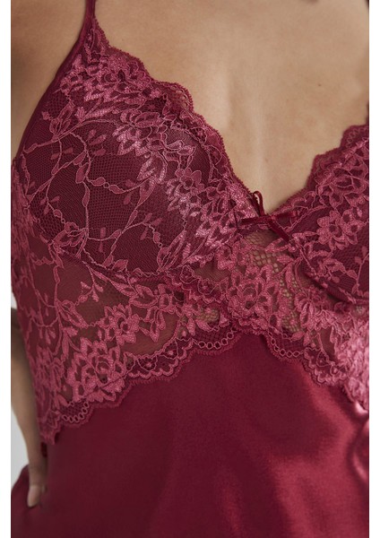 Saten Dantelli Gecelik & Sabahlık Takım - 4050 fırsatları