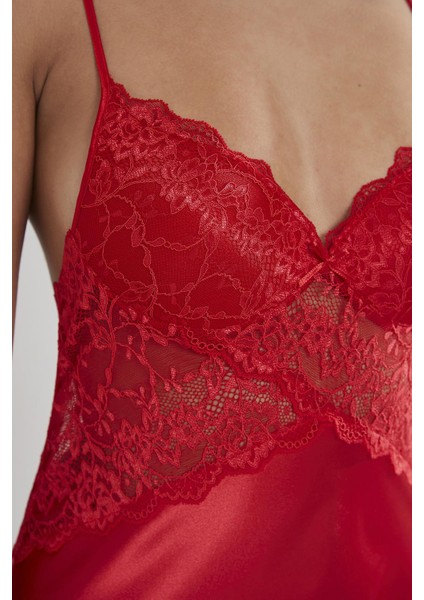 Saten Dantelli Gecelik - 608 fiyatları