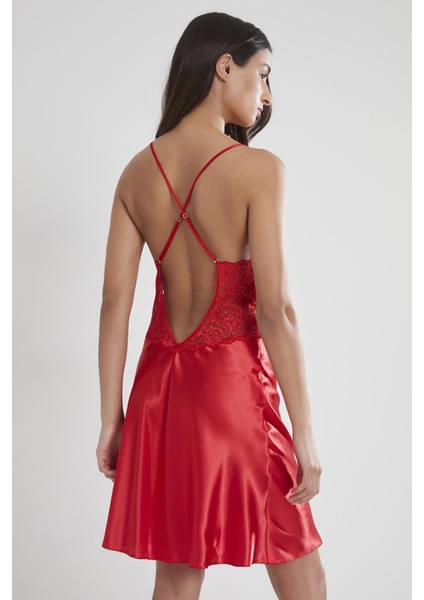 Saten Dantelli Gecelik - 608 modelleri