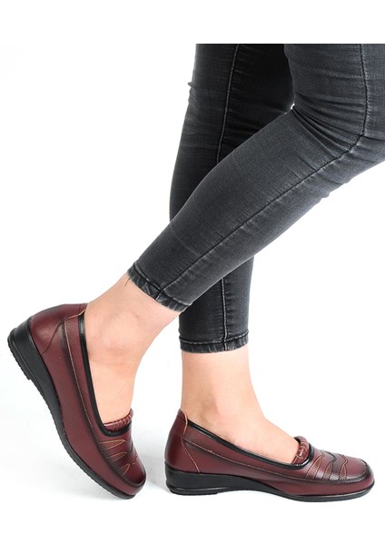 427 Bordo Jel Taban Günlük Kadın Casual Ayakkabı fiyatları