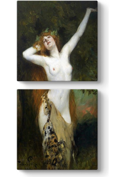 Ferdinand Leeke - Bacchante Tablosu