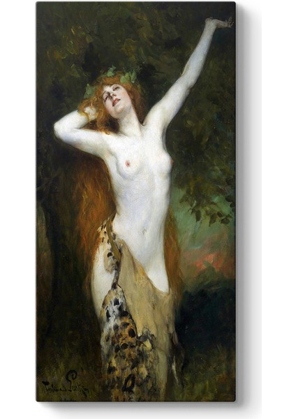 Ferdinand Leeke - Bacchante Tablosu