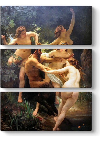 William Adolphe Bouguereau - Nymphs And Satyr Tablosu