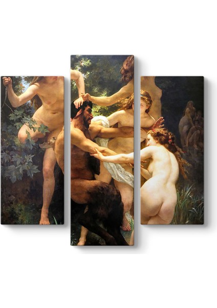 William Adolphe Bouguereau - Nymphs And Satyr Tablosu