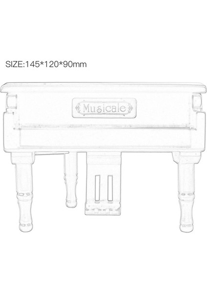 Ahşap Piyano Temalı Müzik Kutusu (Yurt Dışından)