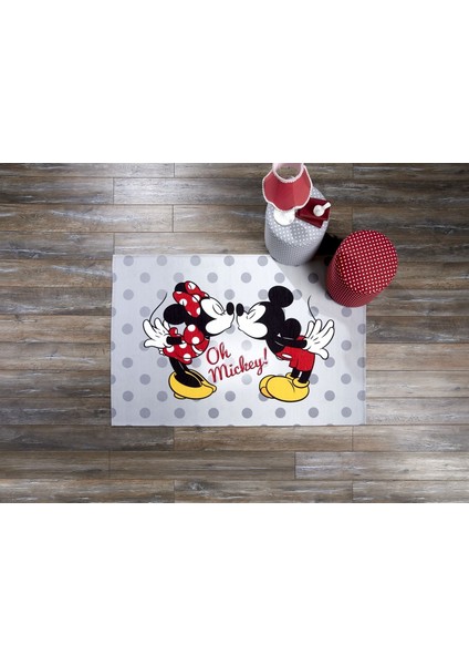 Disney Mickey Minnie Pes Halı Lisanslı Taç 80 x 140 cm