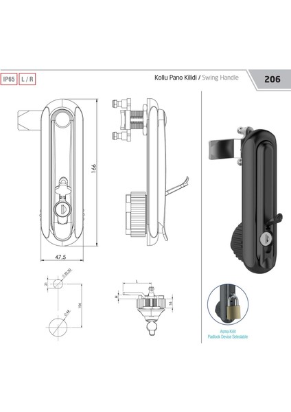 Kollu Kilit Euro Key Asma Hamilli