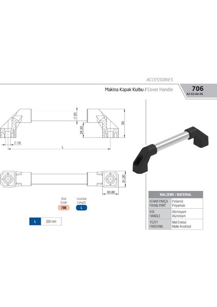 Makina Kapak Kulpu 20MM*200MM fiyatları