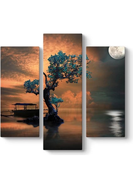 Endonezya'da Balıkçı Teknesi Tablosu