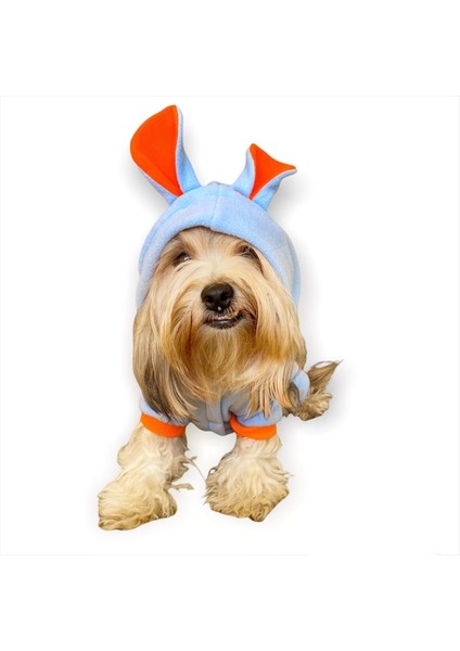Bon Bunny Blue Kulaklı Köpek Tulumu Kıyafeti