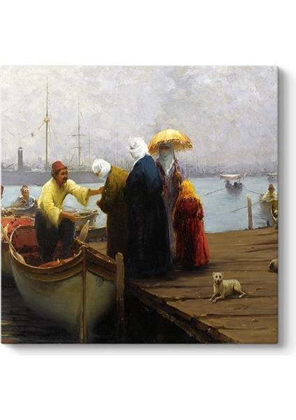 Fausto Zonaro - Women Boarding Tablosu