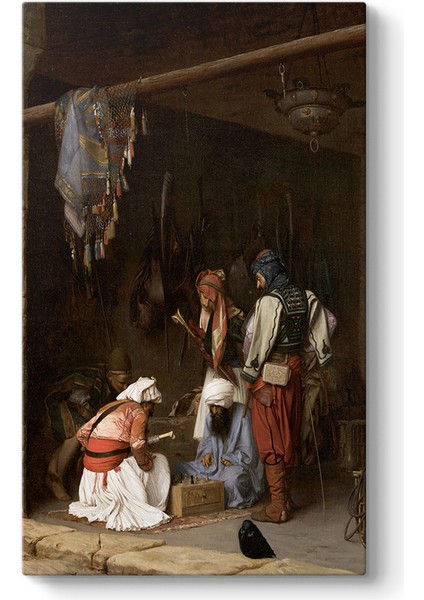 Jean Leon Gerome - Satranç Oynayan Başı Bozuk Askerleri Tablosu