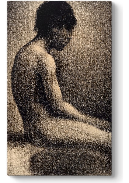 Georges Seurat - Une Baignade Tablosu